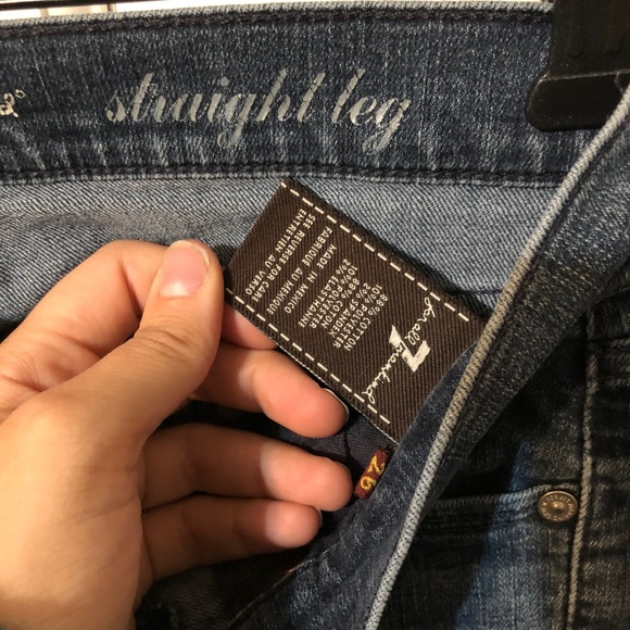 7 For All Mankind Straight Leg Jeans Size 26 - Picture 4 of 8